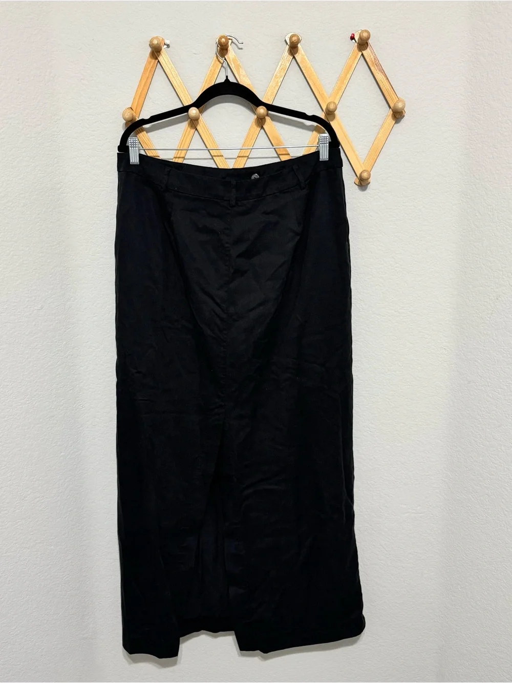 Reformation Cairo Mid Rise Maxi Black Tencel Skirt Size 12